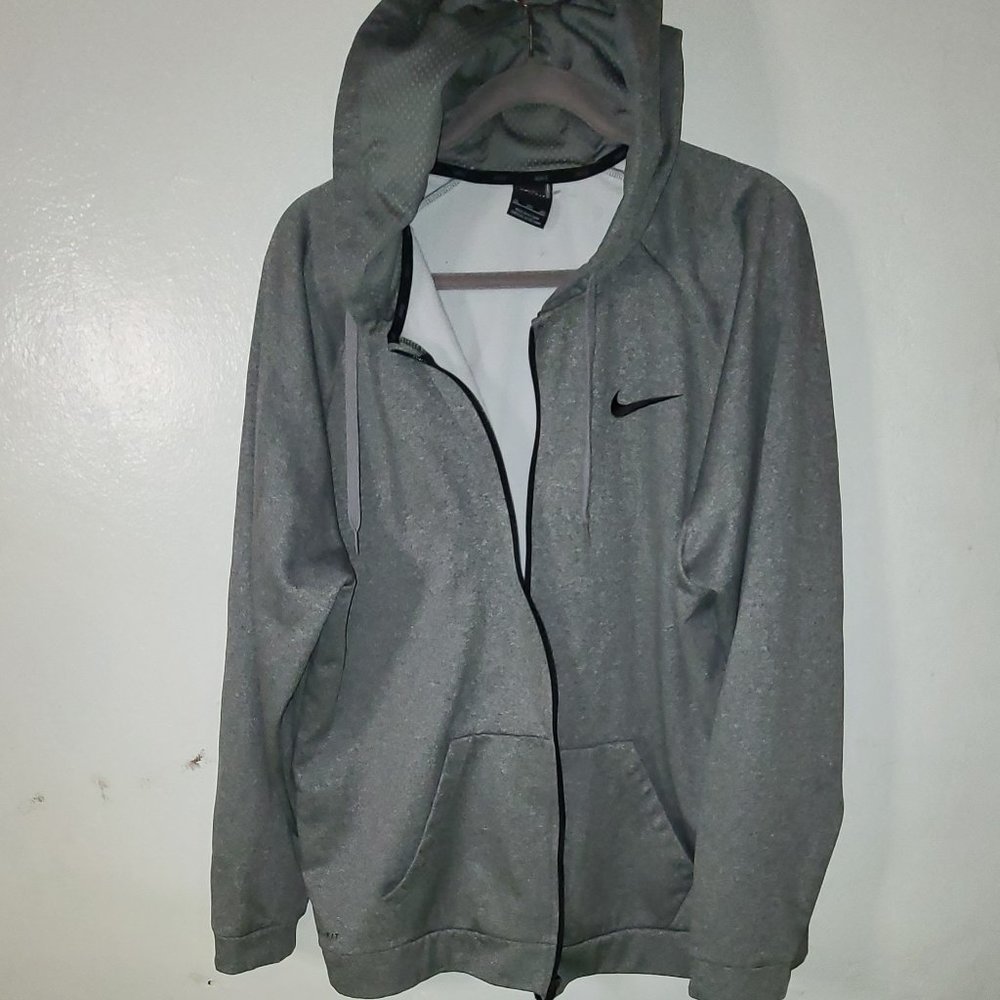NIKE hooded zipped up sweatshirt.